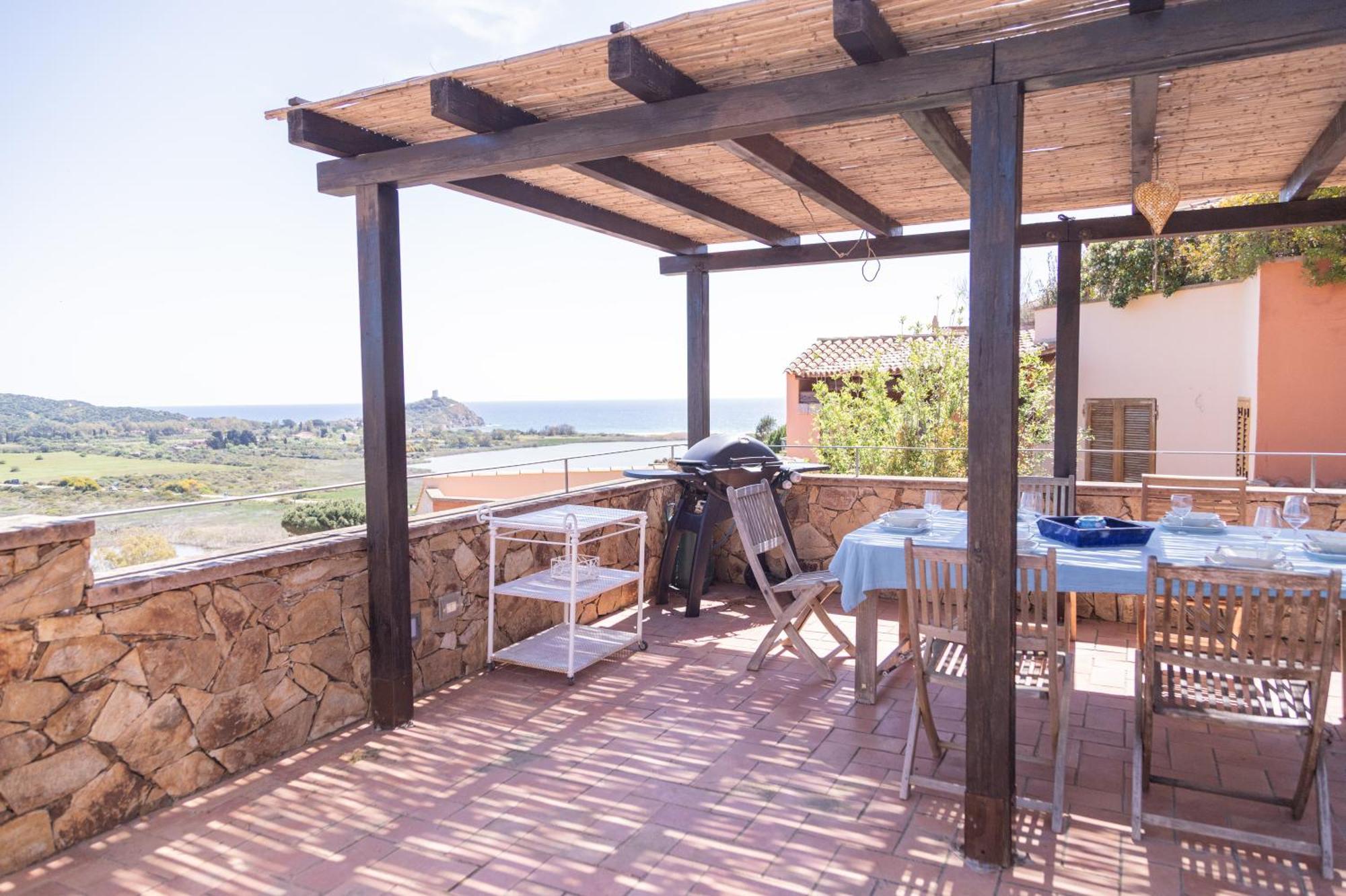 Residenza Del Barone Villa Zoe Chia - Vista Mare Buitenkant foto